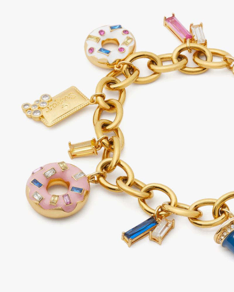 Kate Spade,Coffee Break Donut Charm Bracelet,