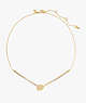 Kate Spade,Queen Of The Court Tennis Necklace,Clear/Gold