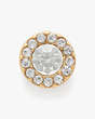 Kate Spade,You're A Gem Pave Halo Studs,Clear/Gold