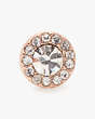 Kate Spade,You're A Gem Pave Halo Studs,Clear/Rose Gold