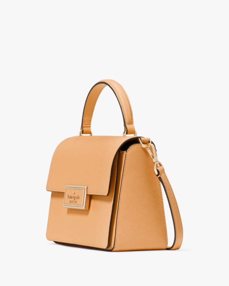 Kate Spade,Reegan Small Top Handle Crossbody,Lining Leather,Crossbody,Logo,Metal,Lined,Day Party,