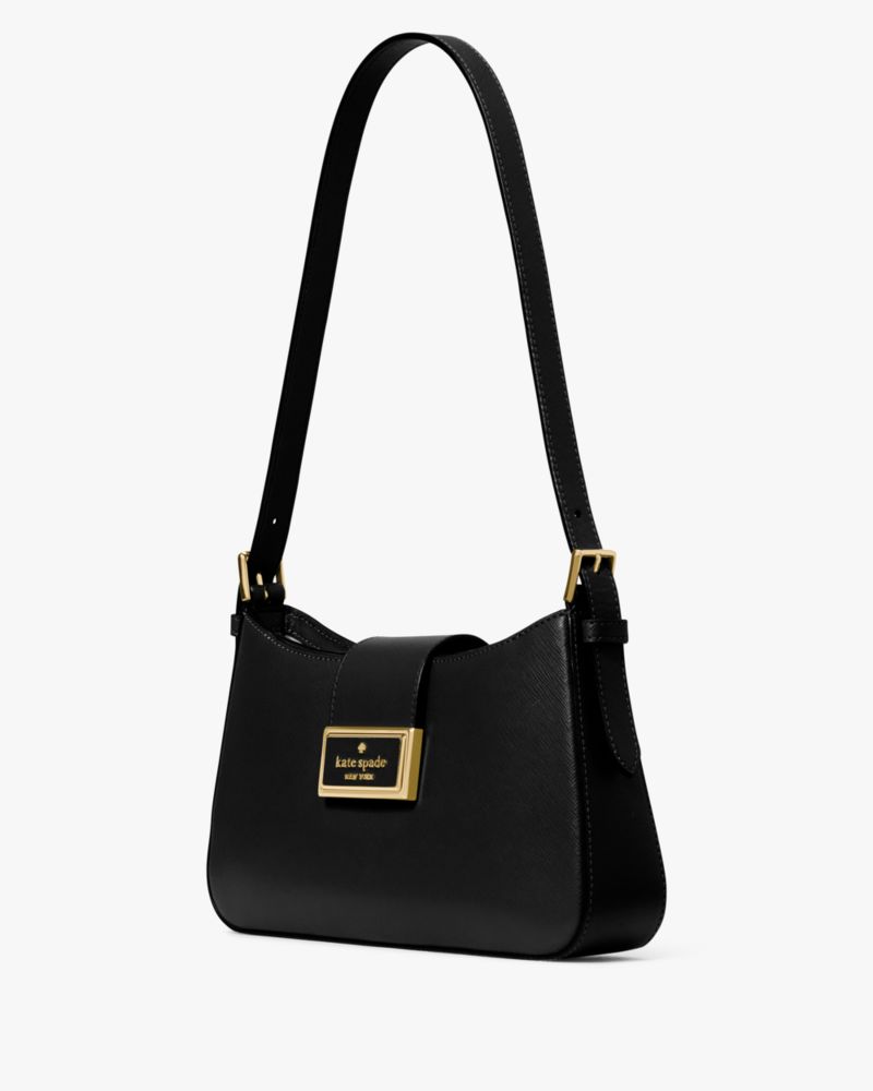 Kate Spade,Reegan Small Shoulder Bag,Shoulder Bag,Logo,Metal,Lined,Casual,Black