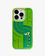 Kate Spade,Tee Time Golf Ball iPhone 15 Pro Case,Grasshopper Multi