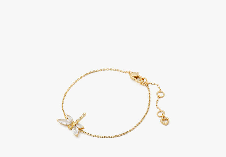 Kate Spade,Greenhouse Dragonfly Bracelet,Clear/Gold image number 0