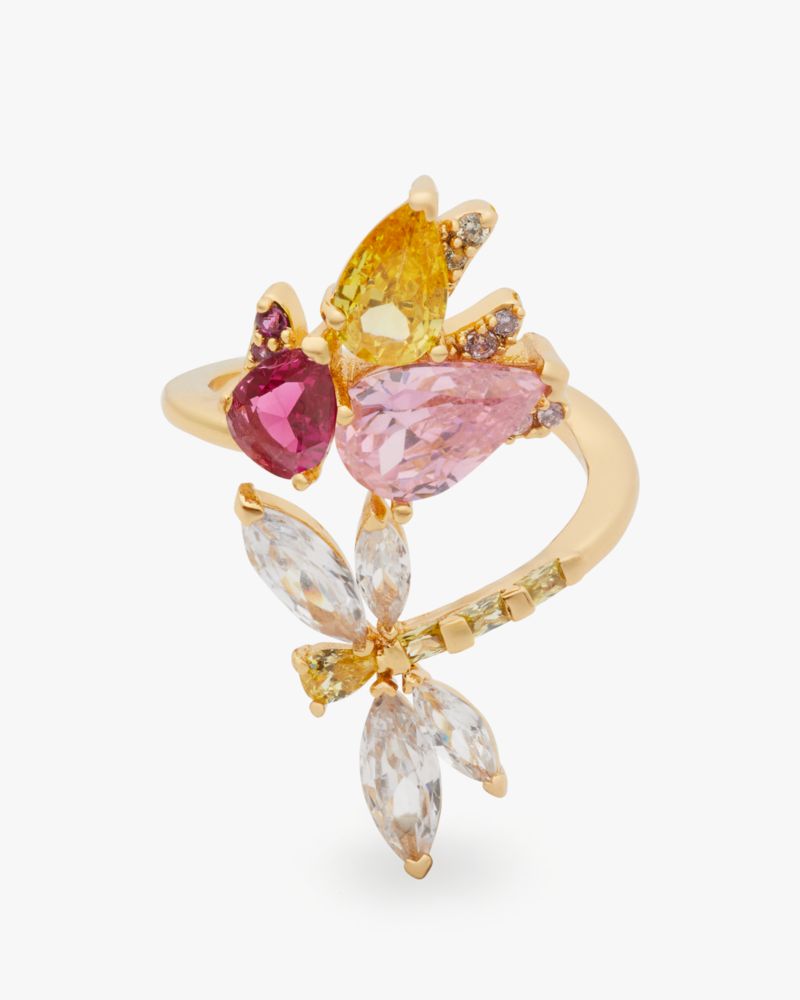 Kate Spade,Greenhouse Floral Wrap Ring,Multi