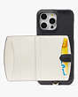 Kate Spade,Morgan Colorblocked iPhone 15 Pro Max Cardholder Crossbody,Black Multi