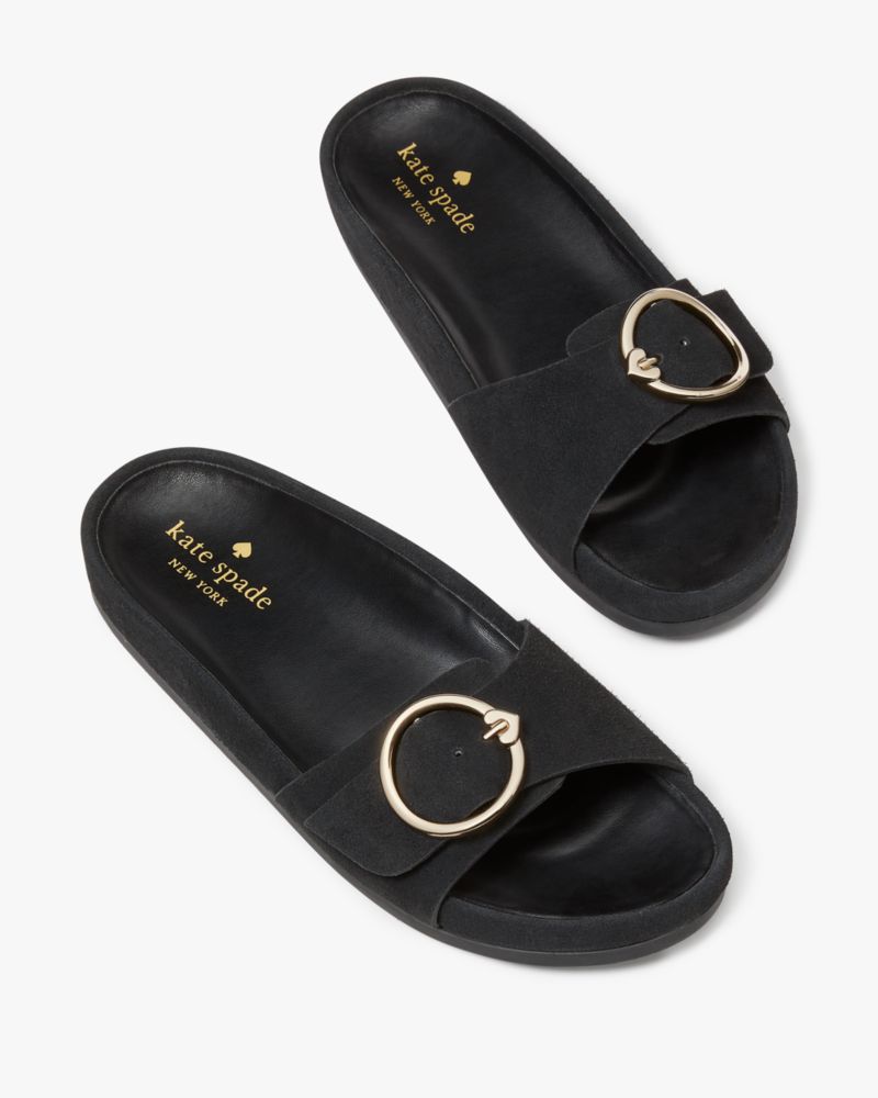 Kate Spade,Della Slide Sandals,Black