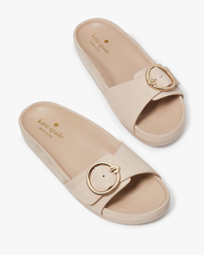 Kate Spade,Della Slide Sandals,Warm Beige