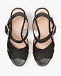 Kate Spade,Della Wedge Heeled Sandals,Black