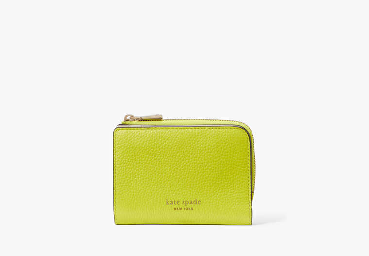 Kate Spade,Ava Colorblocked Pebbled Leather Zip Bifold Wallet,Wasabi Multi image number 0