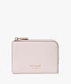 Kate Spade,Ava Colorblocked Pebbled Leather Zip Bifold Wallet,Shimmer Pink Multi