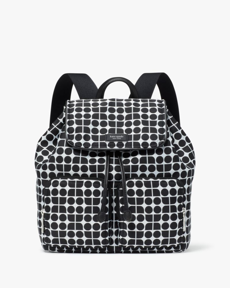 Kate Spade,ノエル ジャカード バックパック,リュック,ブラックマルチ