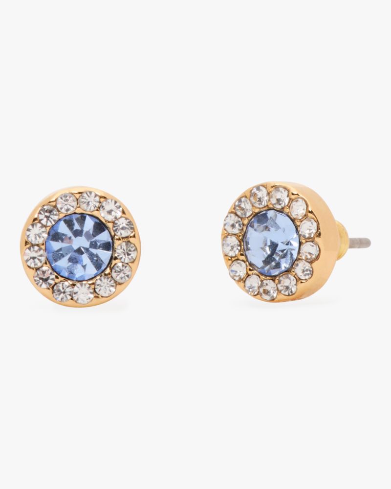 Kate Spade,You're A Gem Pave Halo Studs,Perfect Pool