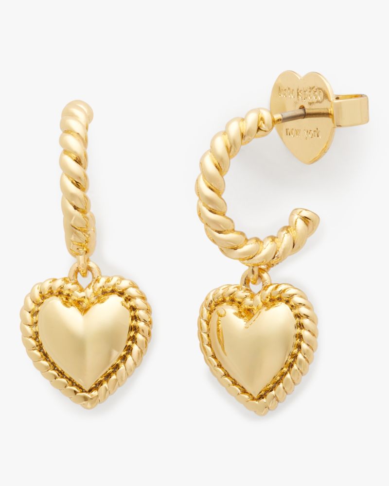 kate spade new york Heart Hugger Earrings at Von Maur