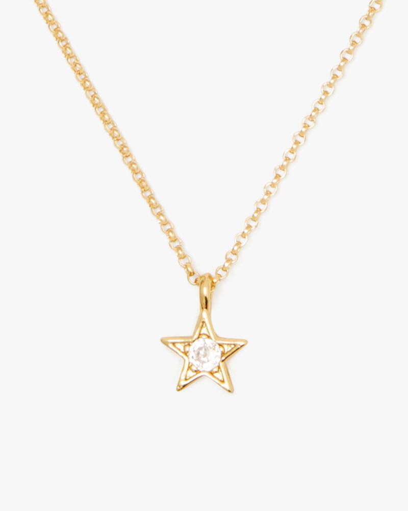 Kate Spade,Set In Stone Mini Star Pendant,Gold