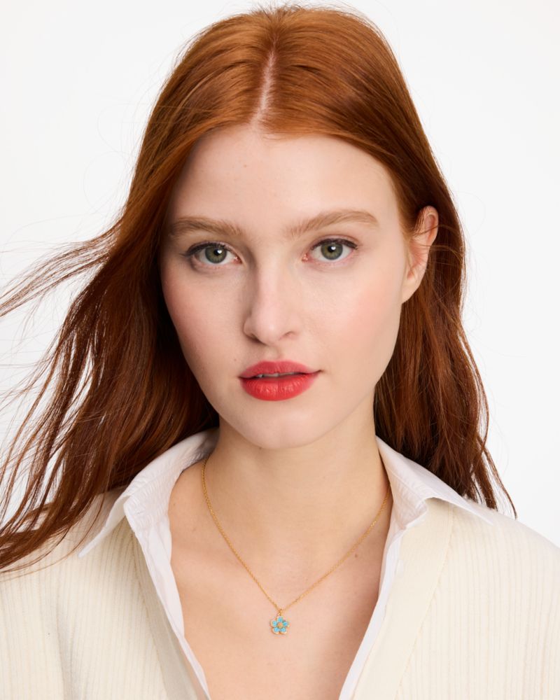 Kate Spade,フルーレット ペンダント,ジュエリー,アクア
