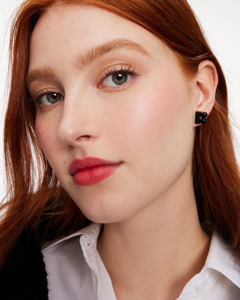 Kate Spade,ノエル ミニ ピアス,ジュエリー,ブラック