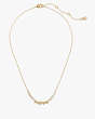 Kate Spade,Love You, Mom Necklace,Clear/Gold