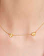 Kate Spade,Heritage Bloom Station Necklace,Clear/Gold