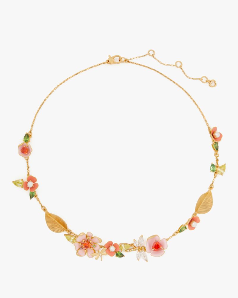 Kate Spade Bloom In Color Scatter Necklace In Gold