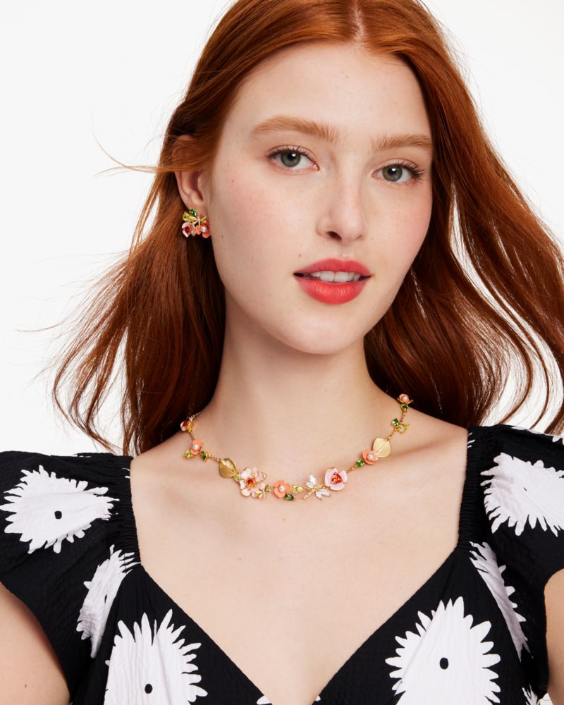 Kate Spade,Bloom In Color Scatter Necklace,Multi