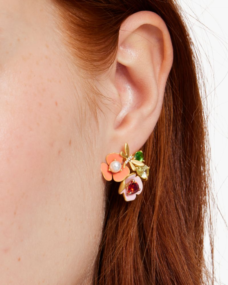 Kate Spade,Bloom In Color Cluster Studs,Multi