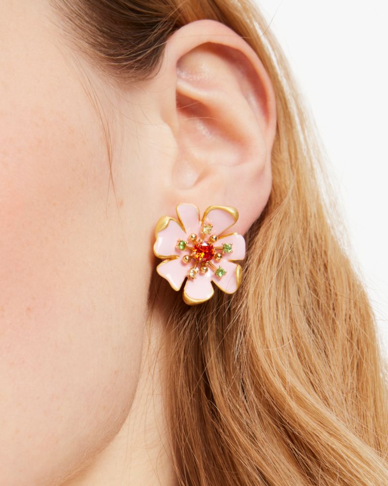 Kate spade discount pink flower earrings