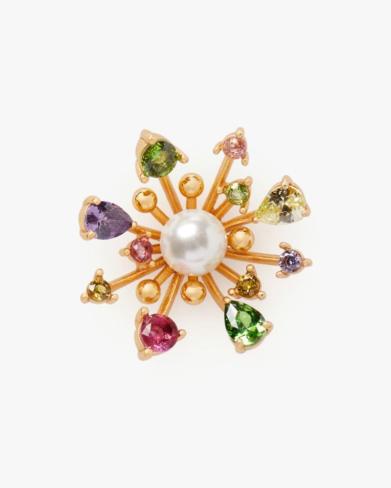 Kate Spade,Bloom In Color Studs,Studs,Pearl,Glass,Rhinestones,Pearl,Gold Plated,Yellow Gold Plated,Cocktail,