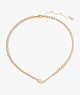 Kate Spade,Hole In One Club Tennis Necklace,Cream/Gold