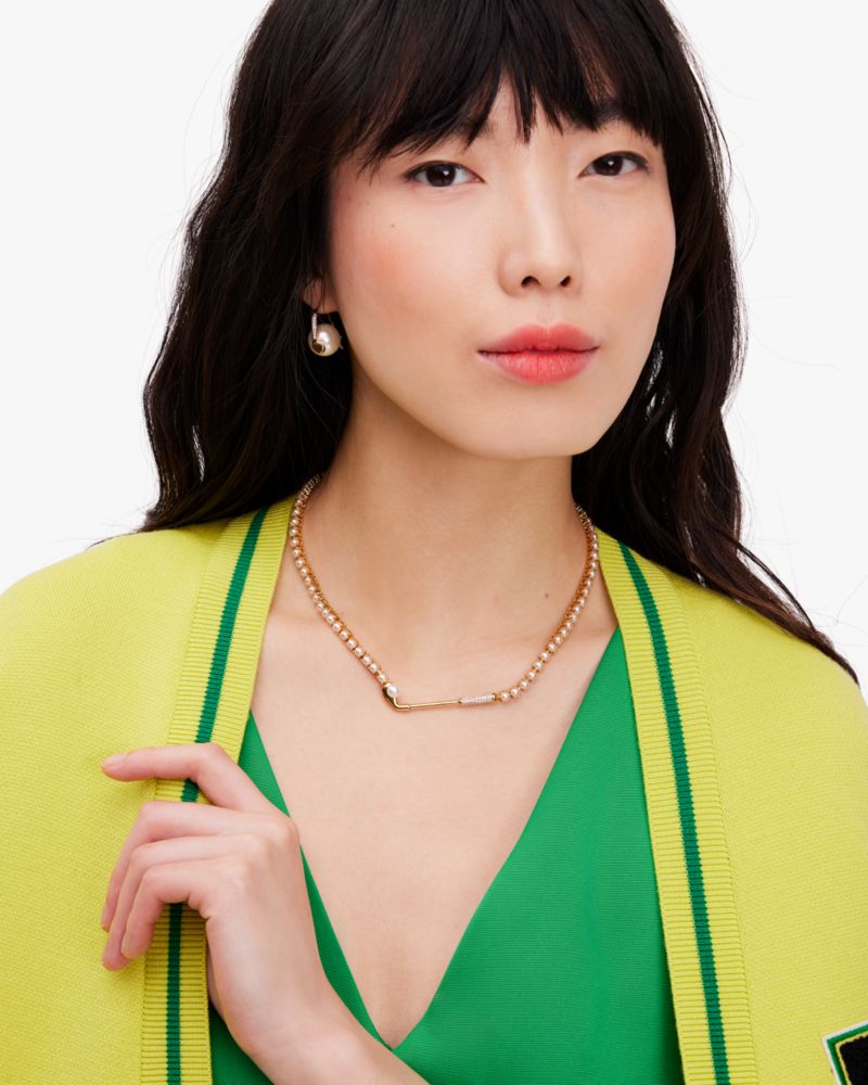 Kate Spade,ホール イン ワン クラブ テニス ネックレス,ジュエリー,クリーム/ゴールド