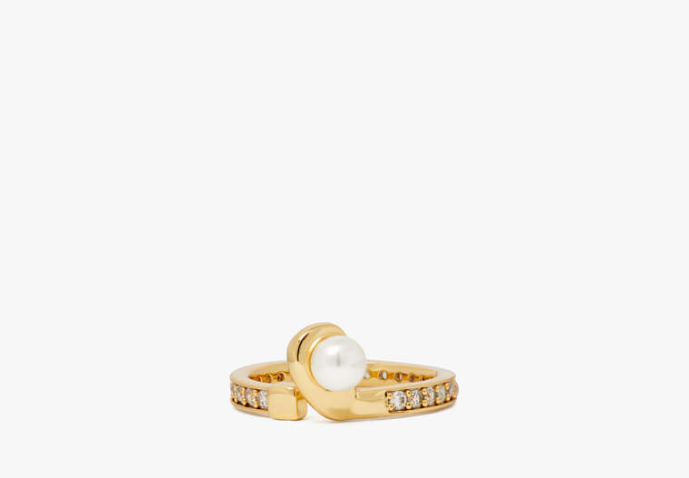 Kate Spade,Hole In One Club Ring,Clear/Gold