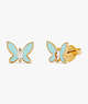 Kate Spade,Social Butterfly Mini Studs,Turquoise