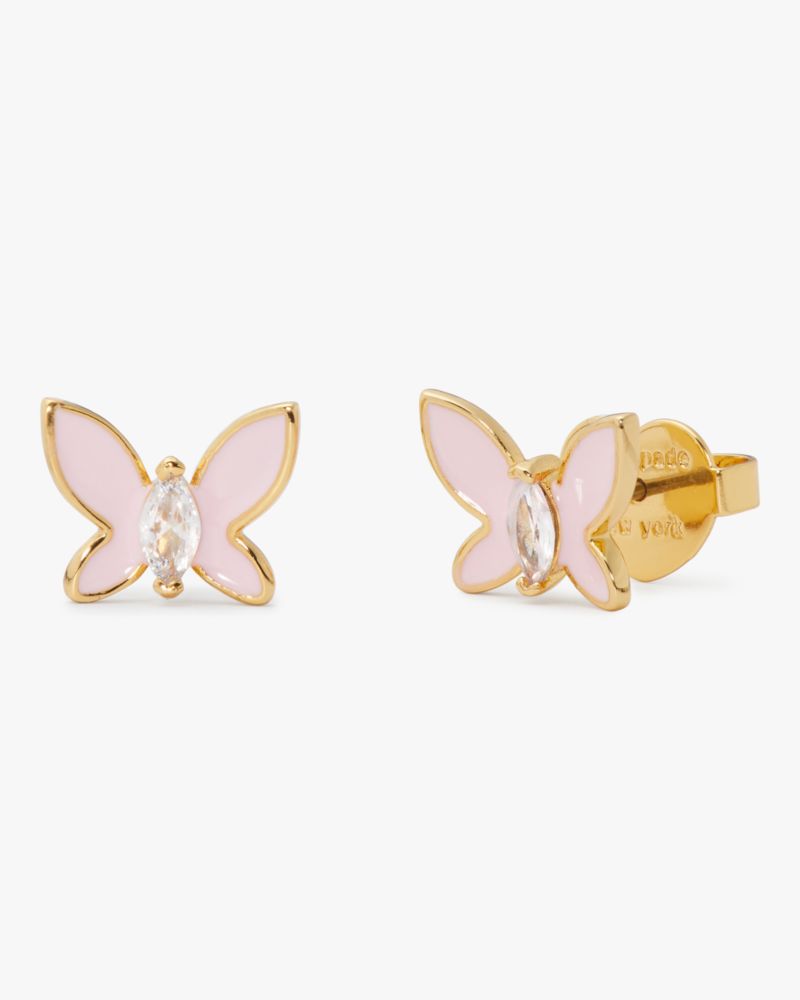 Kate Spade,Social Butterly Mini Studs,Pink