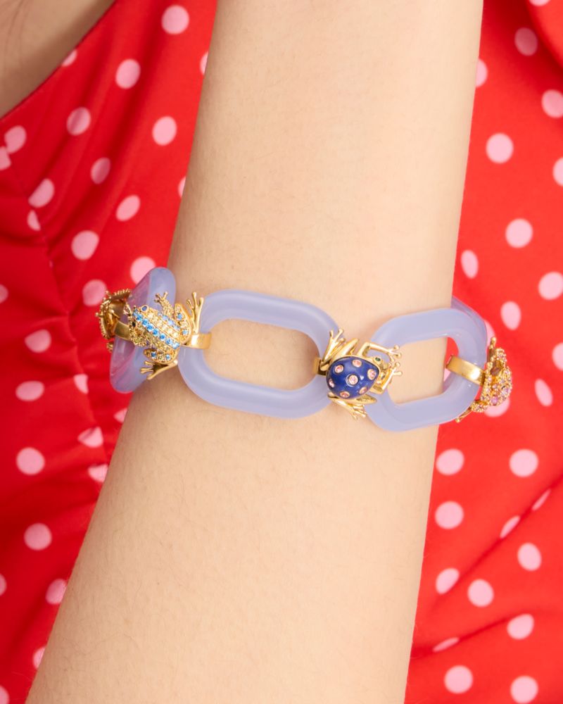 Kate Spade,Take The Leap Statement Bracelet,Blue/Multi