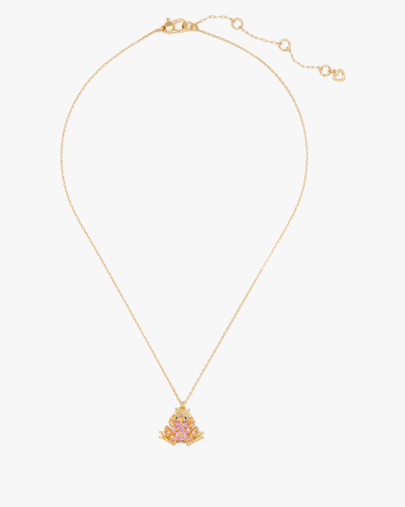 Kate Spade,Take The Leap Mini Pendant,Single Strand,Metal Material,Gem Embellishment,Novelty Embellishment,3D Embellishmen...,