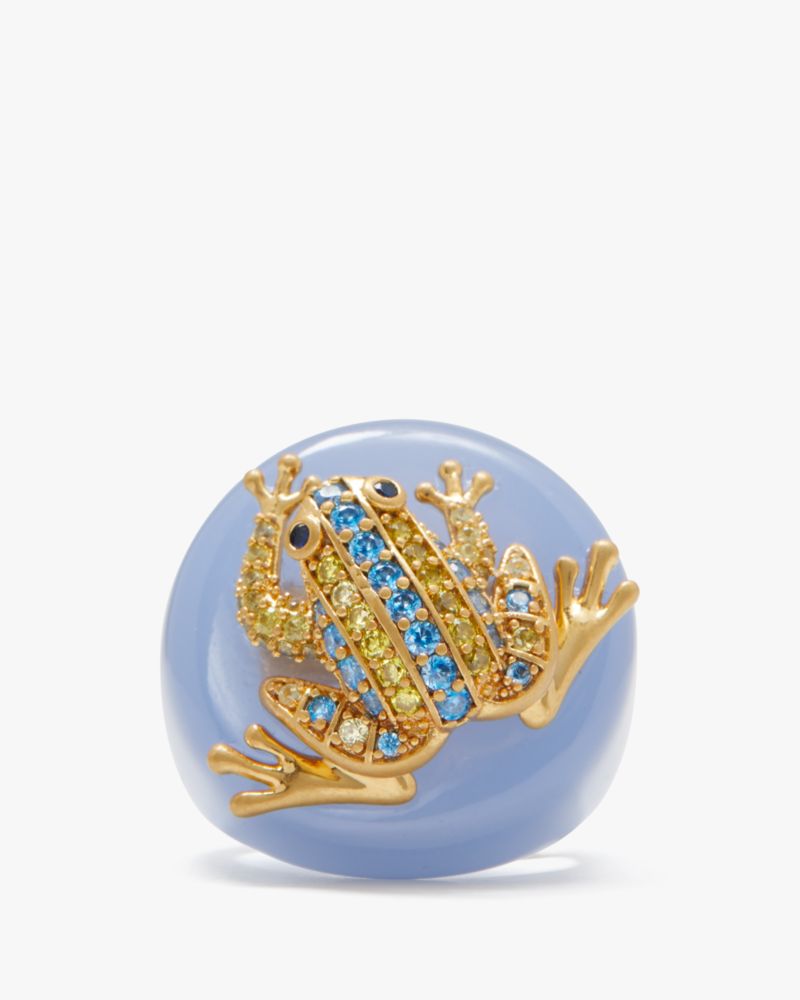 Kate Spade,Take The Leap Cocktail Ring,Cocktail,Cubic Zirconia,Metal Material,3D Embellishment,Gem Embellishment,Gold Plat...,