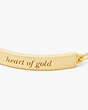 Kate Spade,Heart Of Gold ID Bracelet,Gold