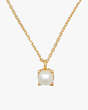 Kate Spade,Little Luxuries 6mm Square Pendant,Cream/Gold
