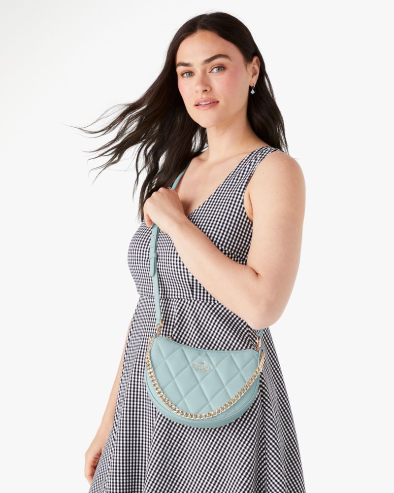 Kate Spade,Carey Zip Top Crossbody,Lining Leather,Crossbody,Metal,Logo,Lined,Gold Metal,Day Party,