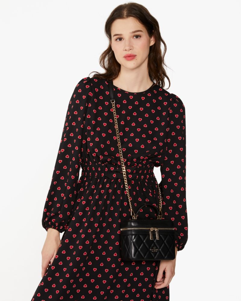 Kate Spade,キャリー トップ ハンドル トランク クロスボティ,バッグ,ブラック