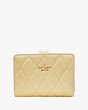 Kate Spade,Carey Medium Compact Bifold Wallet,Butter