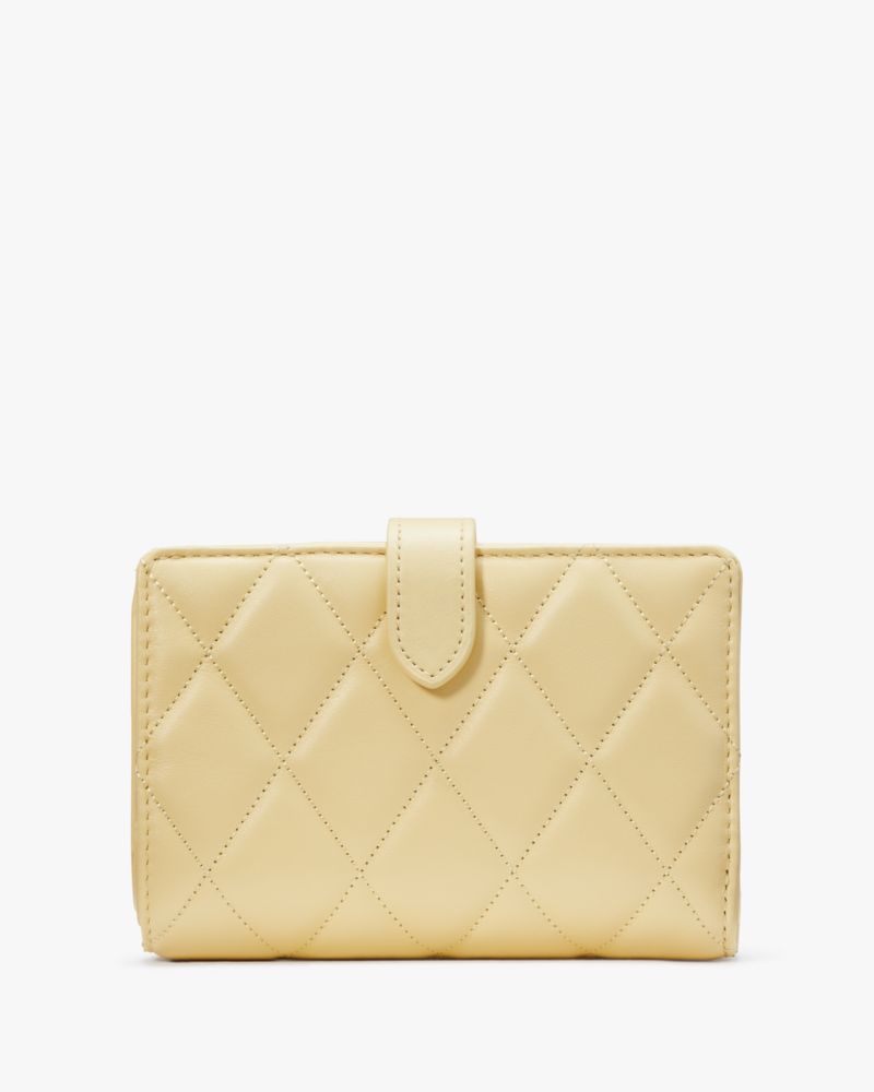 ケイトスペード キャリー スムース キルテッド レザー ミディアム ウォレット 楽天市場】ケイトスペード kate spade 二つ折り財布 キャリー スムース