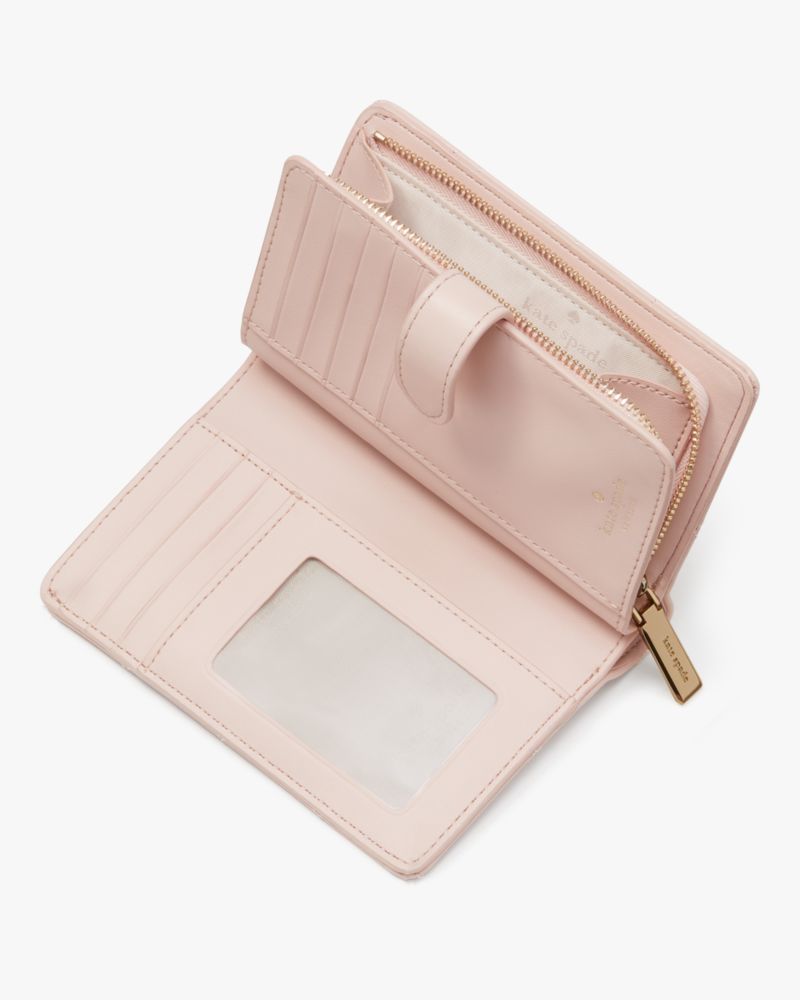 Kate Spade,キャリー ミディアム コンパクト バイフォールド ウォレット,折り財布,ローズスモーク