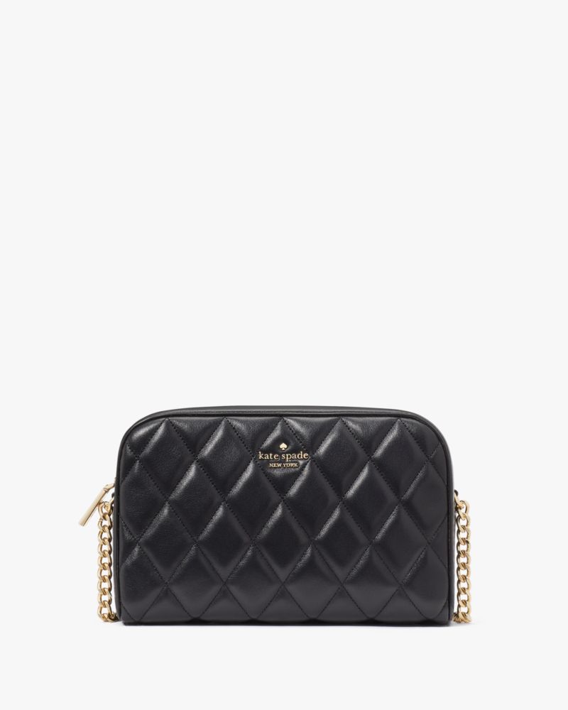 Kate Spade,Carey Quilted Mini Camera Bag,Black