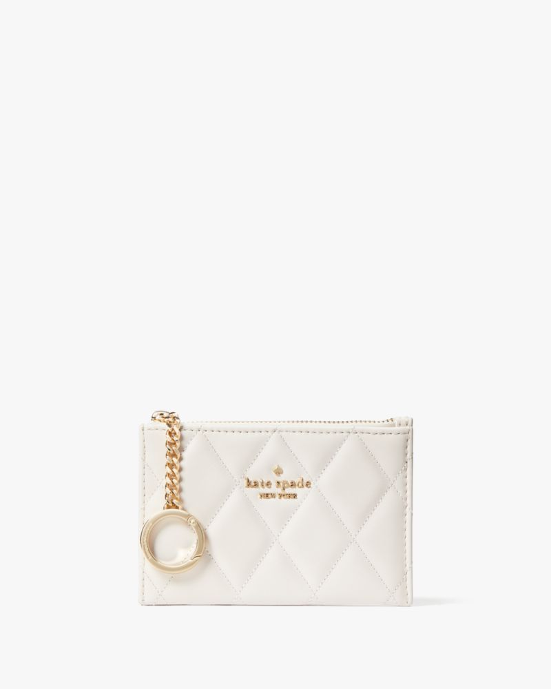 Kate Spade,キャリー スモール ジップ カード ホルダー,財布小物,パーチメント