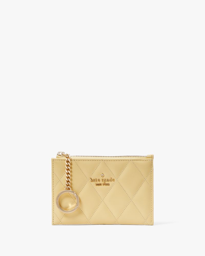 Kate Spade,キャリー スモール ジップ カード ホルダー,財布小物,バター