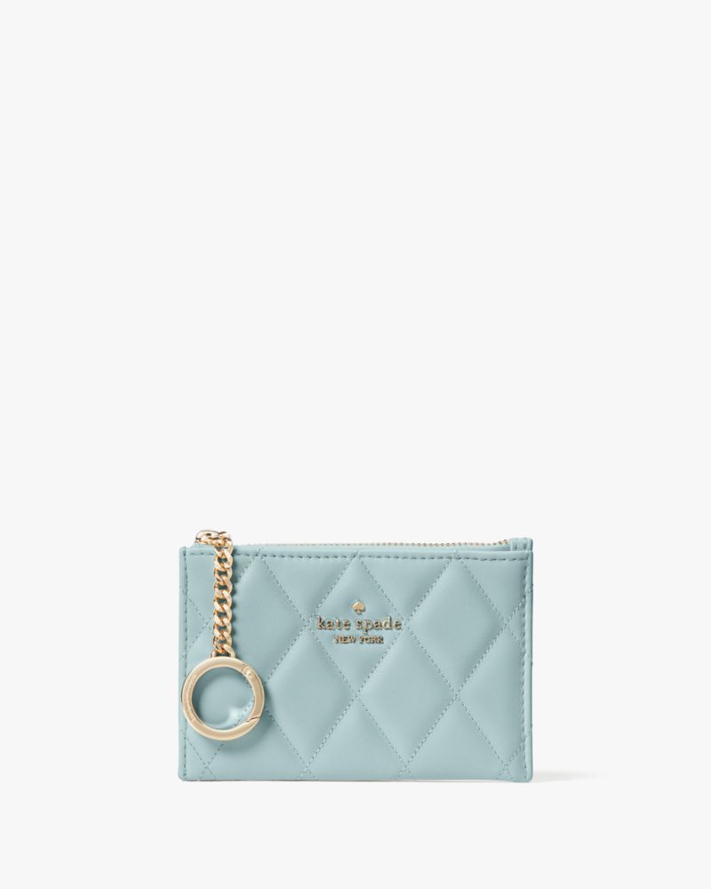 Kate Spade,キャリー スモール ジップ カード ホルダー,財布小物,ワイルドセージ