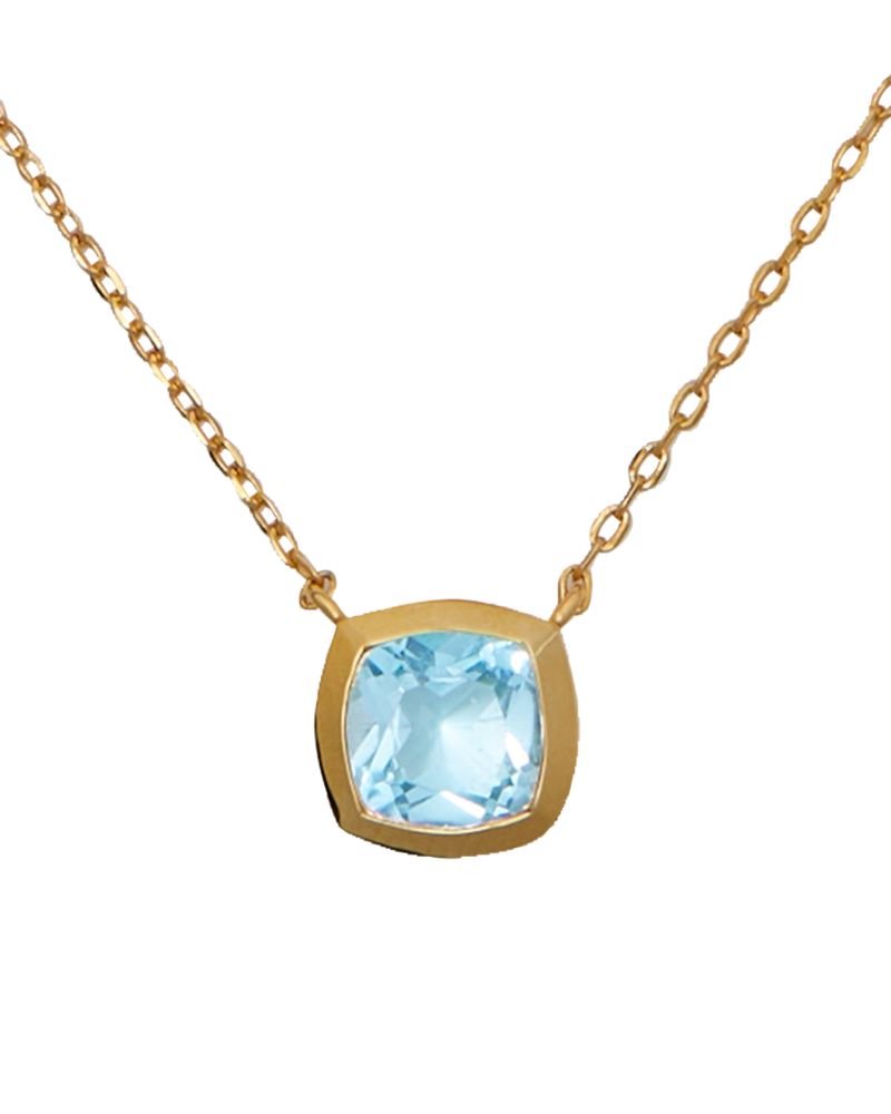 Kate Spade,Kate Spade Fine Time To Shine Gem Pendant,Single Strand,Topaz,Gem Embellishment,Gold Plated,Sterling Silver,Casual,Blue