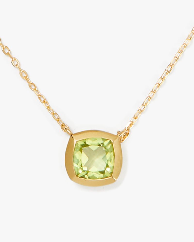 Kate Spade,Kate Spade Fine Time To Shine Gem Pendant,Peridot