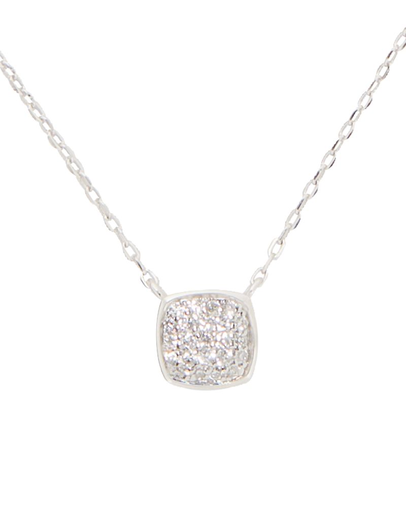 Kate Spade,Kate Spade Fine Time To Shine Pavé Diamond Pendant,Silver